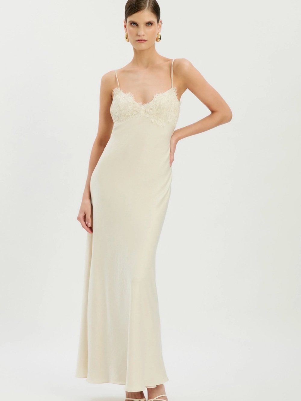 Bardot Elisan Lace Satin Maxi Dress